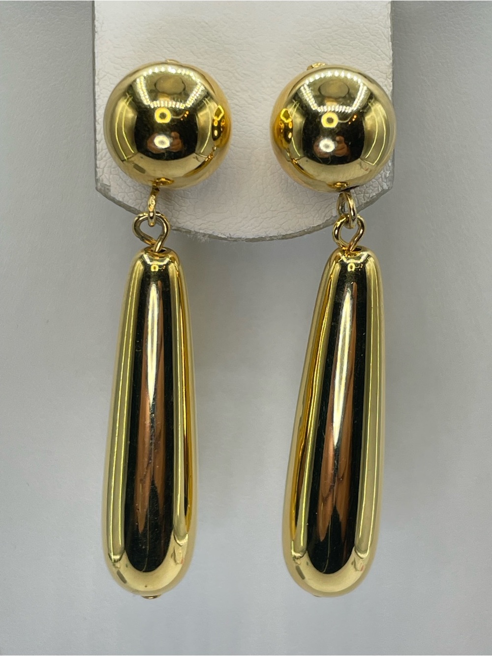 Vintage Gold Tone Dangle Earrings Chunky Drop Statement Earrings